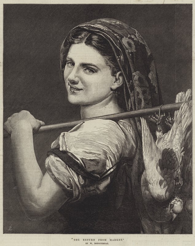 Returen fra markedet av William Adolphe Bouguereau