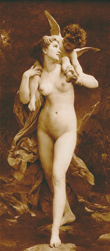Ungdom og kjærlighet (fotogravure) av William Adolphe (after) Bouguereau