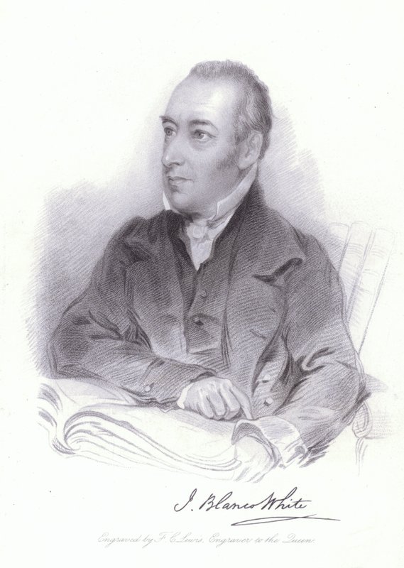 Joseph Blanco White , spansk teolog og poet (gravering) av William (after) Behnes