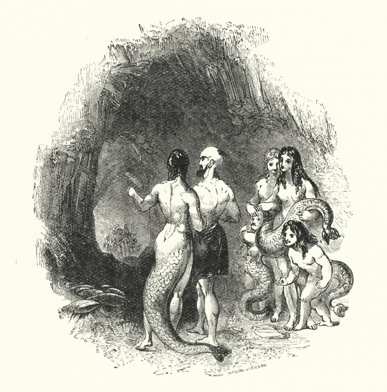 'Abd-Allah av landet i huset til 'Abd-Allah av havet (gravering) av William (after) Harvey