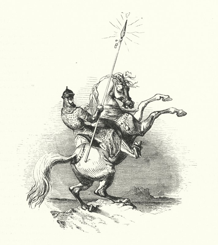 Horseman Of Brass (gravering) av William (after) Harvey