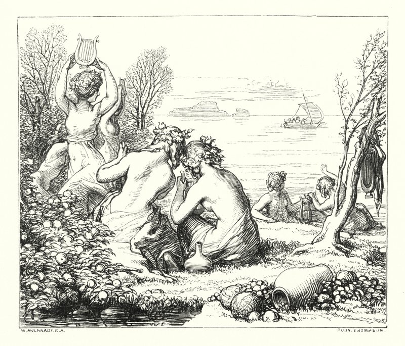 The Sea-Fairies (gravering) av William (after) Mulready