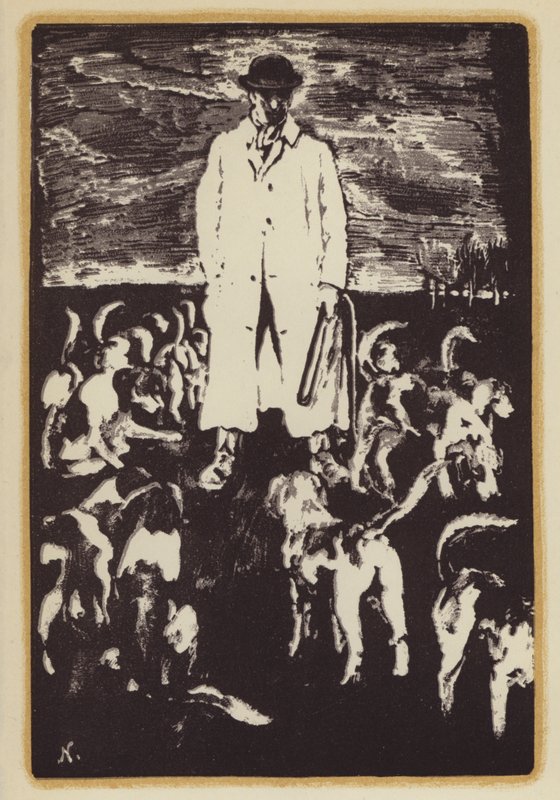 Illustrasjon for Memoirs of a Fox-Hunting Man av Siegfried Sassoon (tresnitt) av William (after) Nicholson