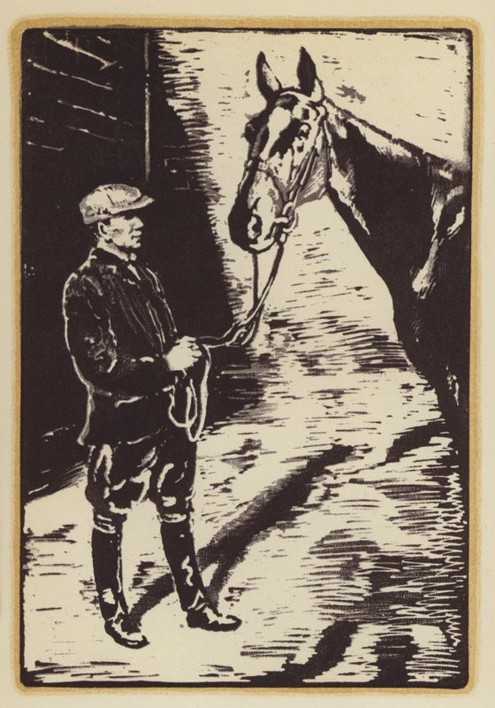 Illustrasjon for Memoirs of a Fox-Hunting Man av Siegfried Sassoon (tresnitt) av William (after) Nicholson