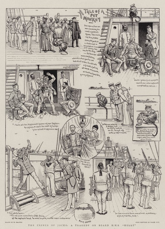 The Crimes of Jocko, en tragedie om bord på HMS "Holly" (gravering) av William (after) Ralston