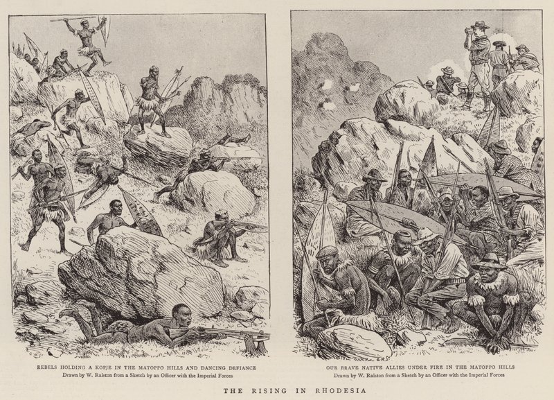 The Rising in Rhodesia (gravering) av William (after) Ralston