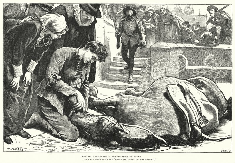 Hvordan de brakte de gode nyhetene fra Gent til Aix (gravering) av William (after) Small