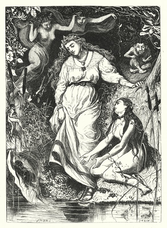 The Chase of the Siren (gravering) av William (after) Small