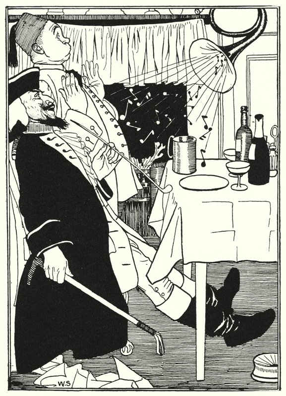 Illustrasjon for eventyrene til Baron Munchausen (gravering) av William (after) Strang