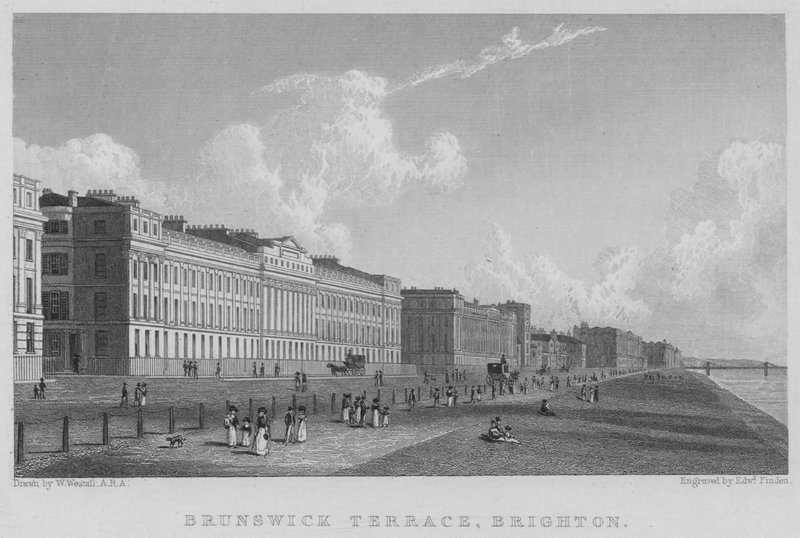 Brunswick Terrace, Brighton (gravering) av William (after) Westall