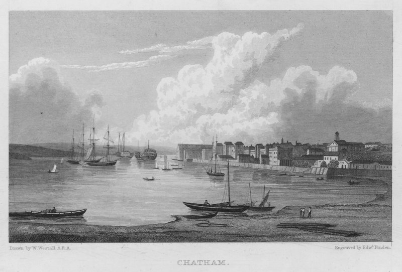 Chatham (gravering) av William (after) Westall