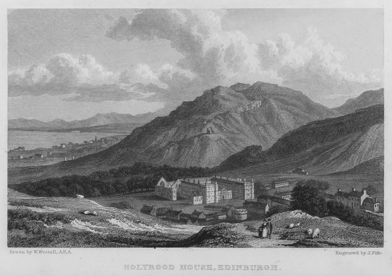 Holyrood House, Edinburgh (gravering) av William (after) Westall