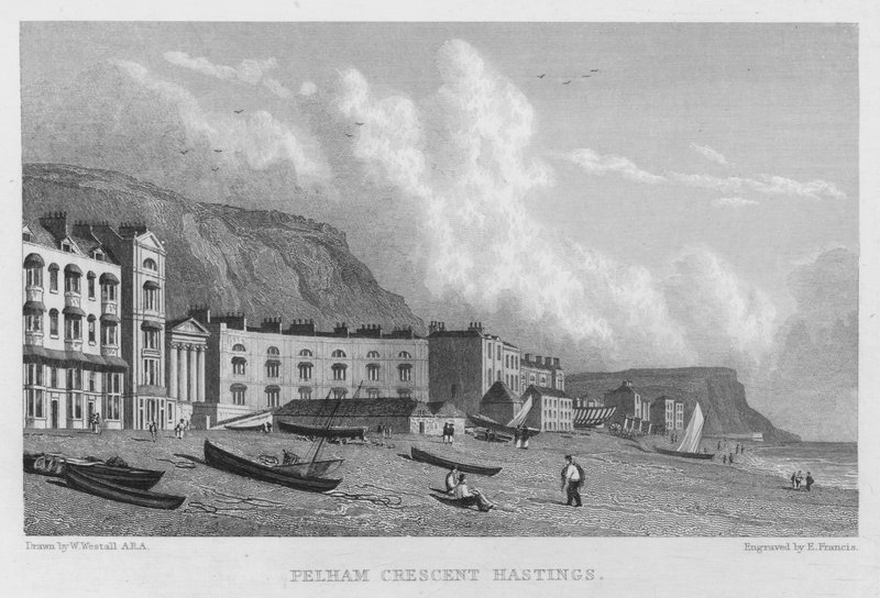 Pelham Crescent, Hastings (gravering) av William (after) Westall