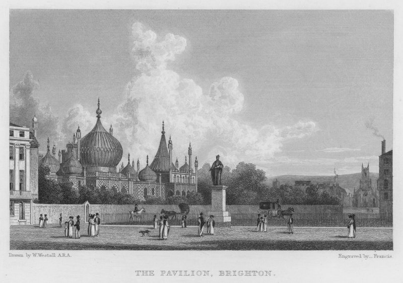 The Pavilion, Brighton (gravering) av William (after) Westall