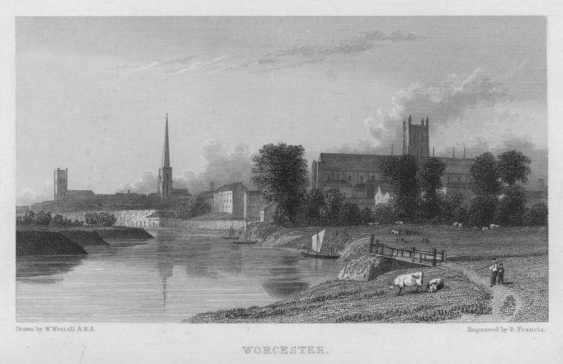 Worcester (gravering) av William (after) Westall