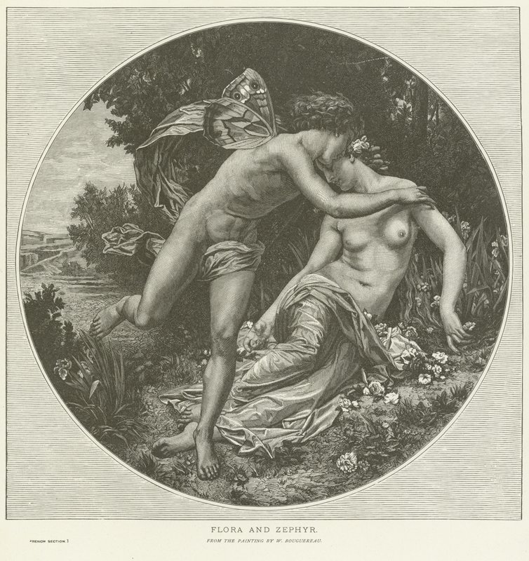 Flora og Zephyr av William Adolphe Bouguereau