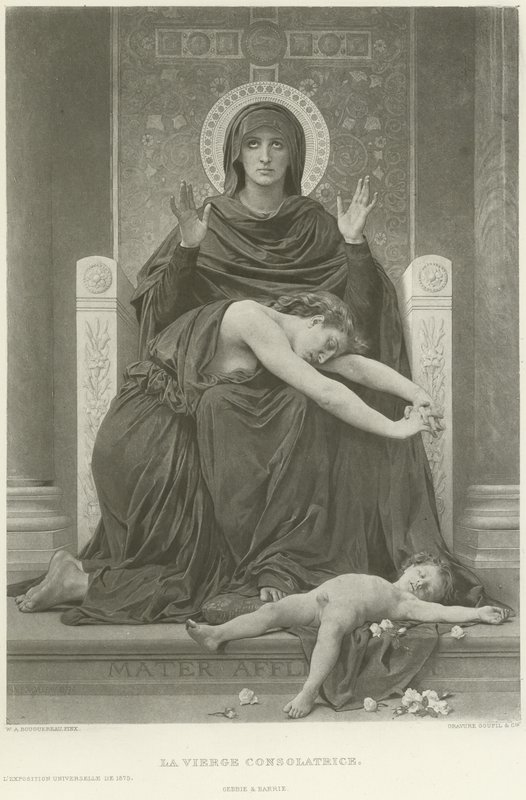 The Consoling Virgin (gravering) av William Adolphe Bouguereau