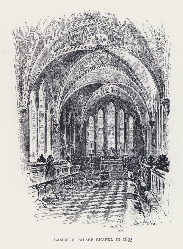 Lambeth Palace Chapel i 1895 (gravering) av William Alexander Ansted