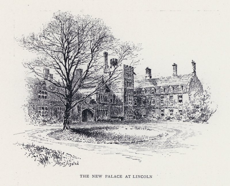 Det nye palasset i Lincoln (gravering) av William Alexander Ansted