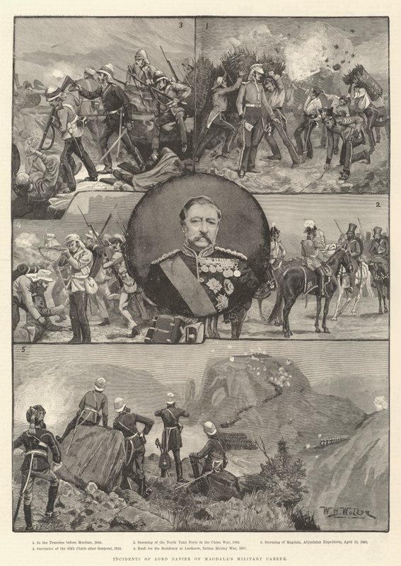 Hendelser av Lord Napier fra Magdalas militære karriere av William Barnes Wollen