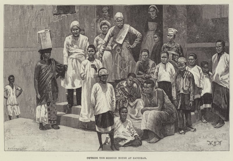 Utenfor Misjonshuset på Zanzibar av William Barnes Wollen