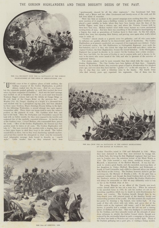 Gordon Highlanders og deres doughty Deeds of the Past av William Barnes Wollen