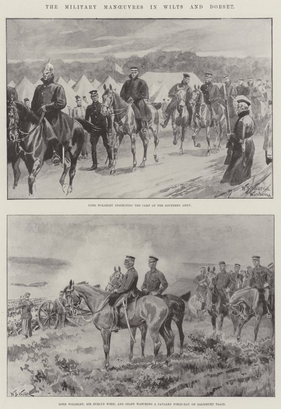 De militære manøvrene i Wilts og Dorset av William Barnes Wollen