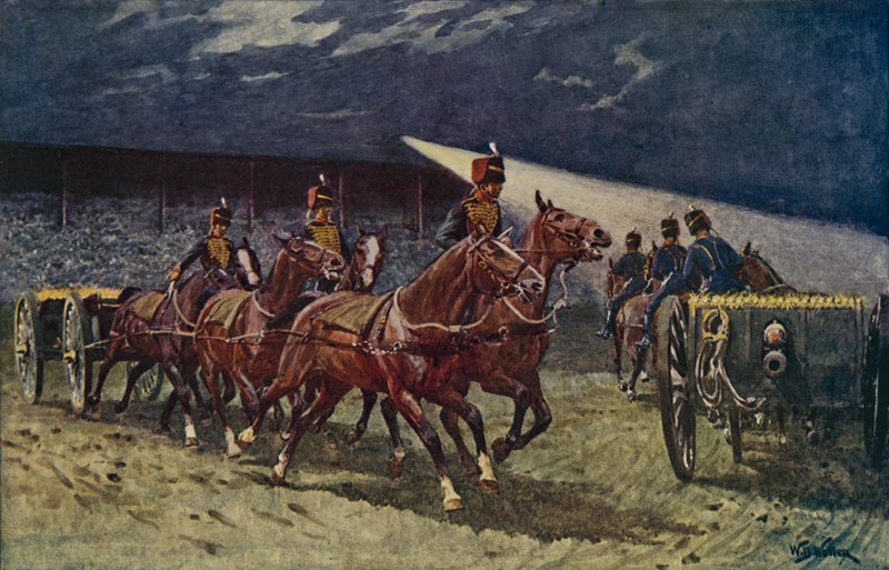 Royal Horse Artillery kjører på søkelys-tatoveringen av William Barnes Wollen