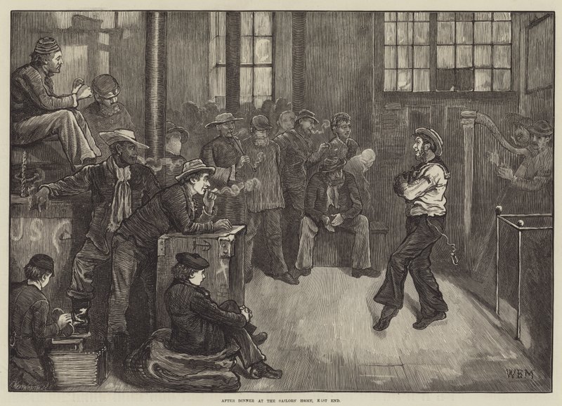 Etter middag på sjømannshjemmet, East End av William Bazett Murray