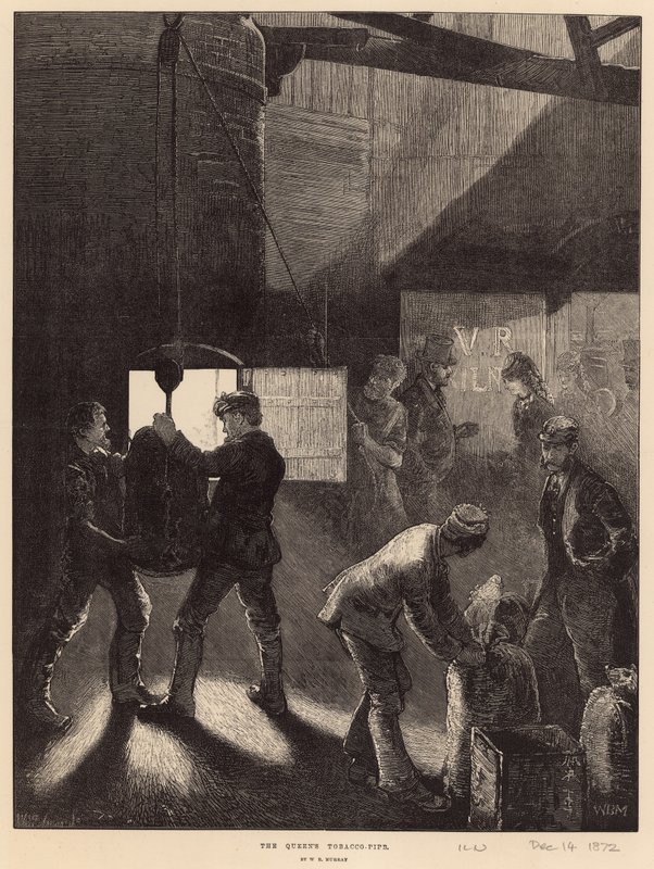 Dronningens tobakkspipe (gravering) av William Bazett Murray