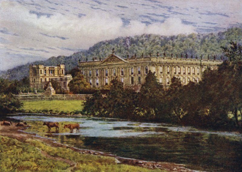 Chatsworth fra Derwent av William Biscombe Gardner