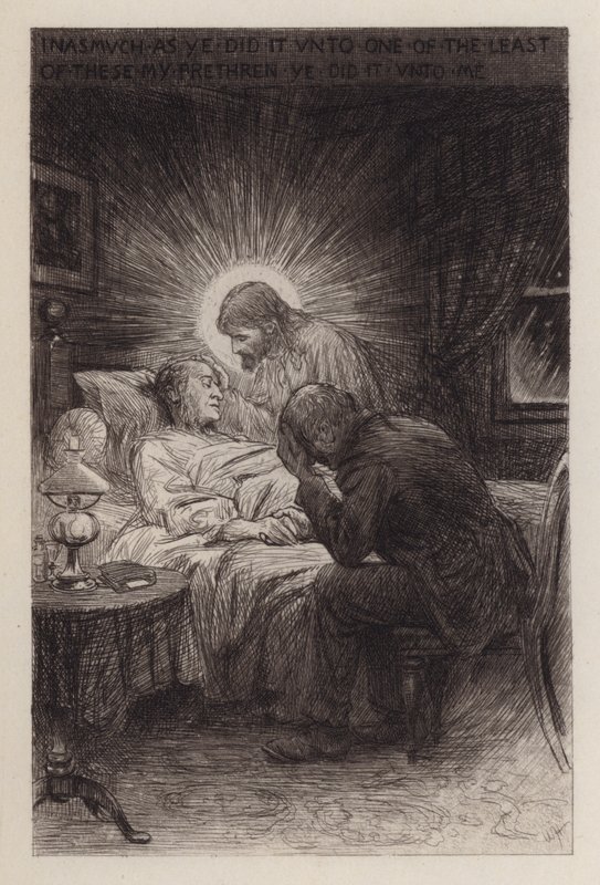 Død og liv (gravering) av William Brassey (after) Hole