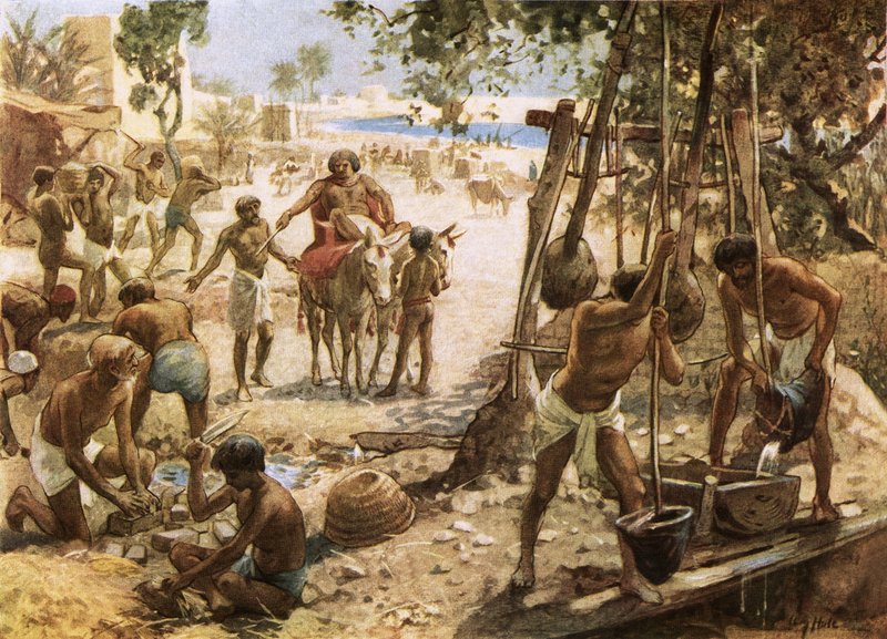 Israelittene lager murstein i Egypt av William Brassey Hole