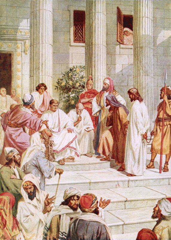 Jesus førte fram for Pilatus av William Brassey Hole