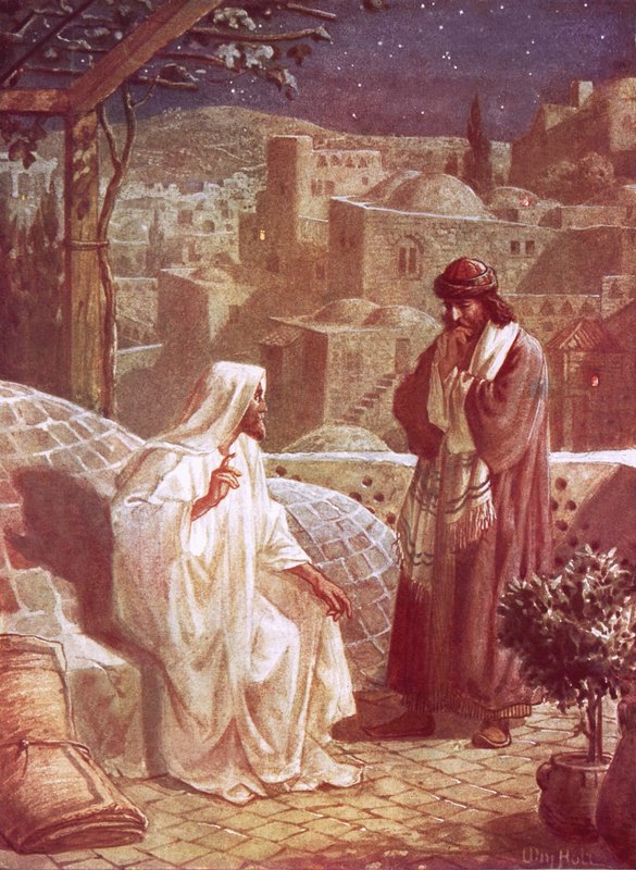 Jesus i samtale med Nikodemus av William Brassey Hole