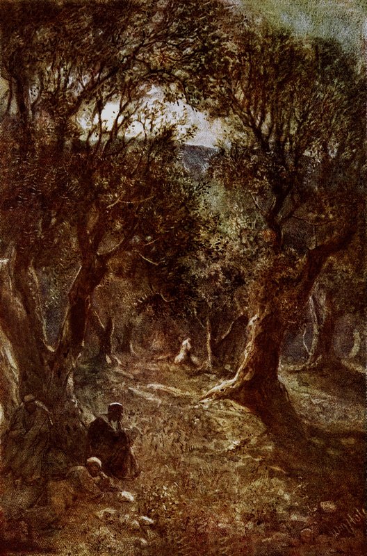 Jesus ber i Getsemane hage av William Brassey Hole