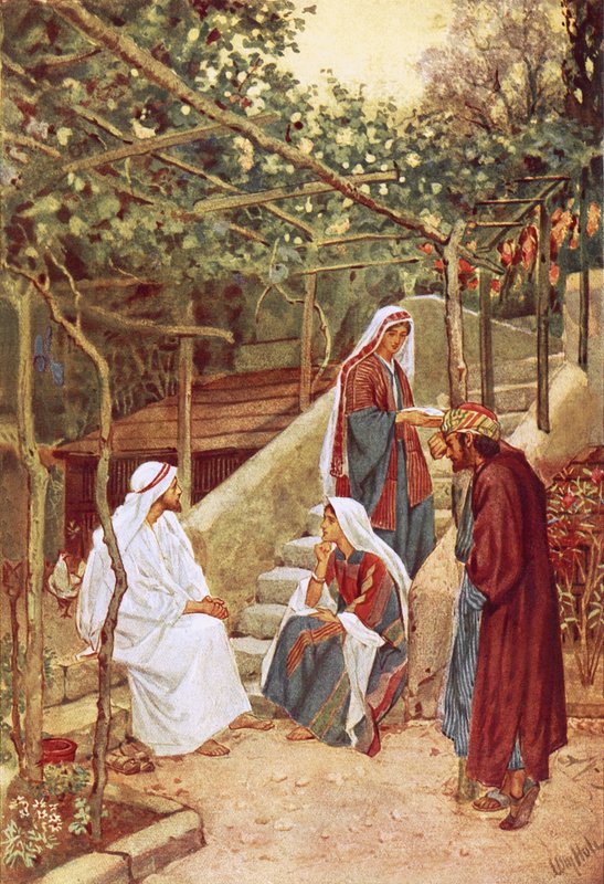 Jesus hviler i Betania hjemme hos vennene sine av William Brassey Hole