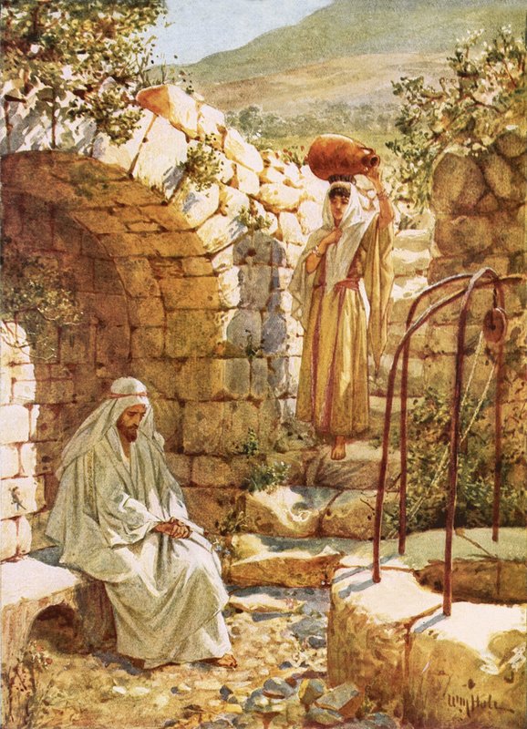 Jesus hviler ved Jakobs brønn av William Brassey Hole