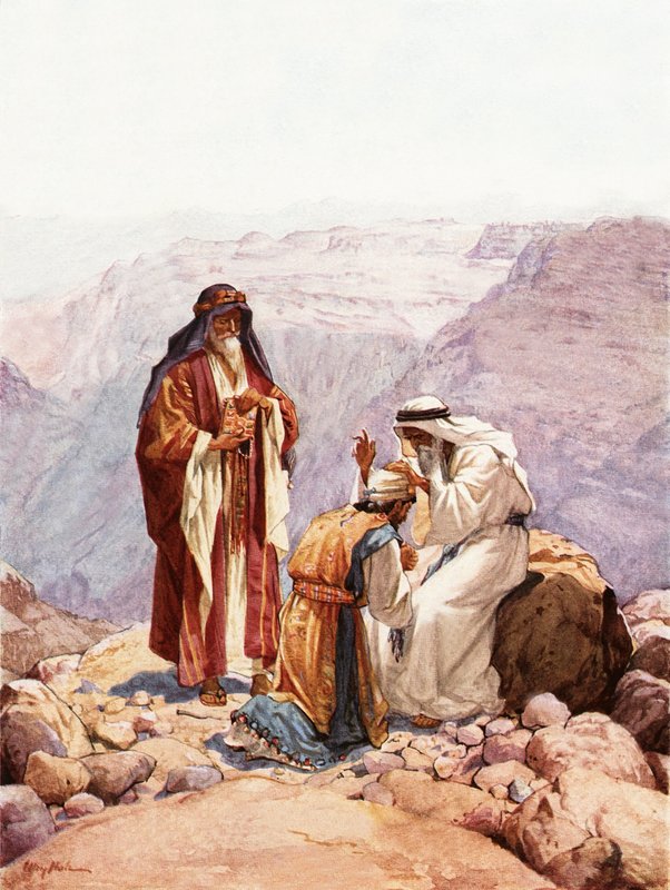 Innvielsen av Eleasar som yppersteprest av William Brassey Hole