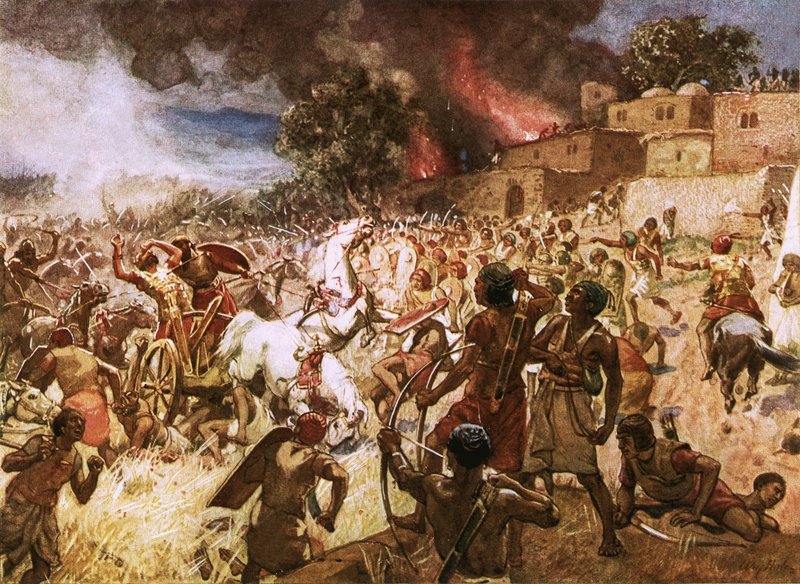 Kong Josias død i Megiddo av William Brassey Hole