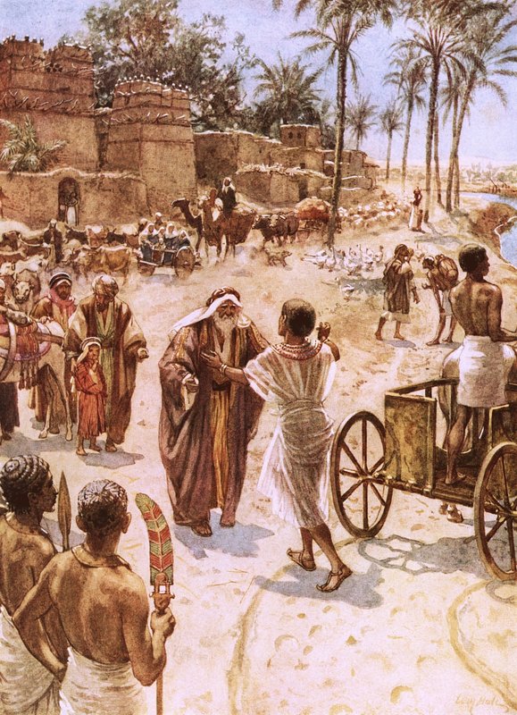 Møtet mellom Jakob og Josef i Egypt av William Brassey Hole