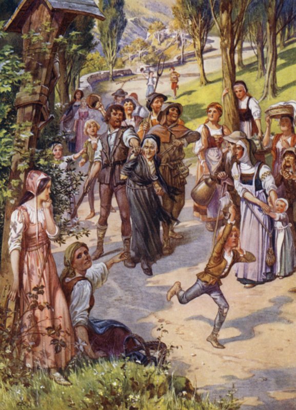 Illustrasjon for Child of the Air av M H Spielmann (farge litho) av William Charles John Pitcher