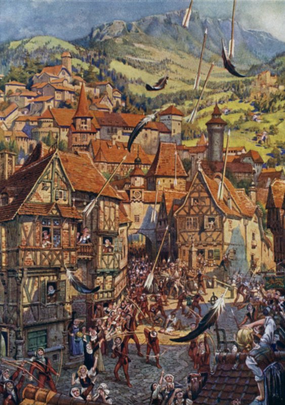 Illustrasjon for Child of the Air av M H Spielmann (farge litho) av William Charles John Pitcher