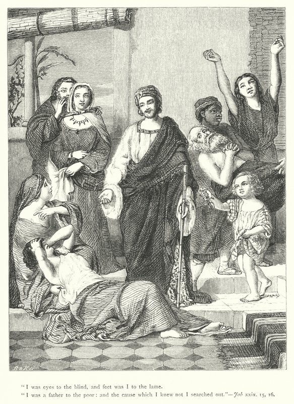 The Prosperous Days of Job (gravering) av William Charles Thomas (after) Dobson