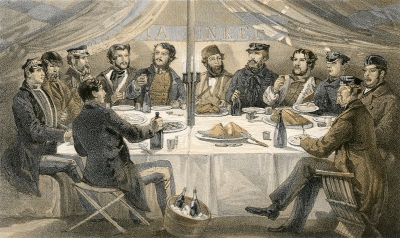 En julemiddag på høyden før Sebastopol av William Crimea Simpson