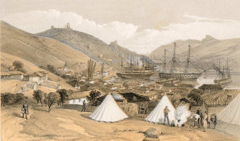 Balaklava, ser mot havet av William Crimea Simpson