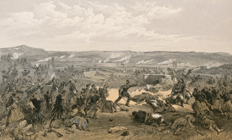 Slaget ved Tchernaya, 16. august 1855 av William Crimea Simpson