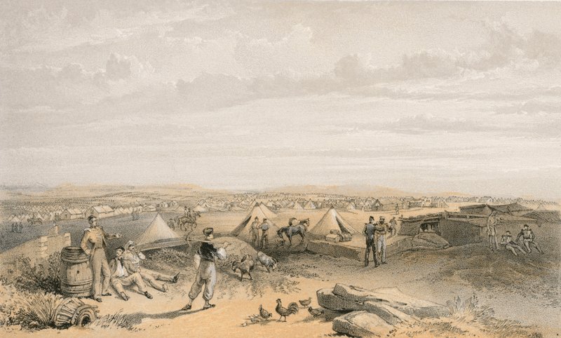 Leir for 4. divisjon, 15. juli 1855 av William Crimea Simpson