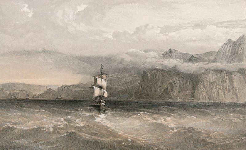Cape Aiya, ser nordover mot Balaklava av William Crimea Simpson