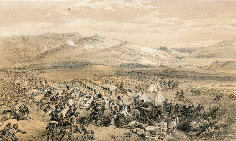 Ansvar for den tunge kavaleribrigaden, 25. oktober 1854 av William Crimea Simpson